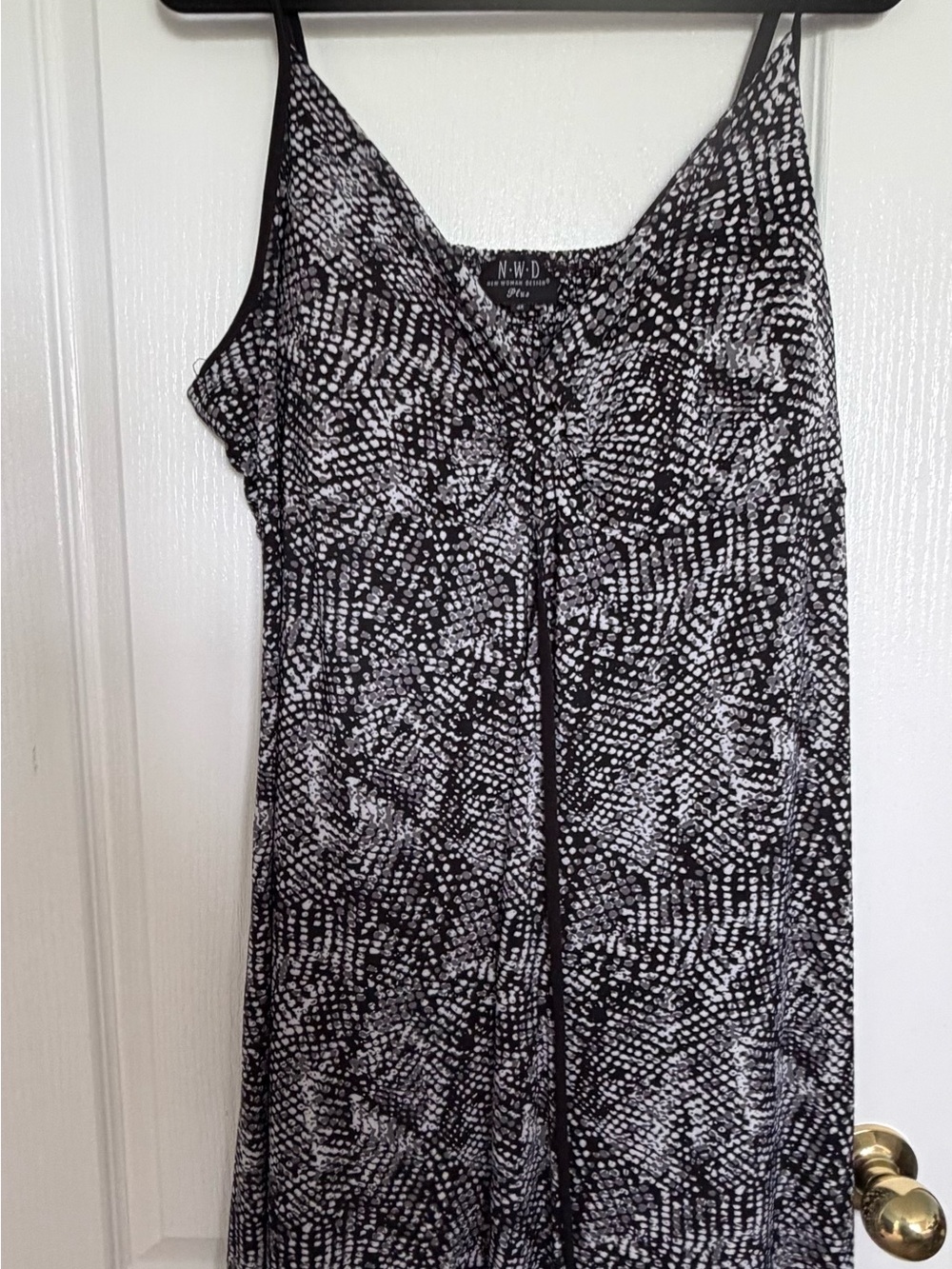 Black & White Printed Midi Dress